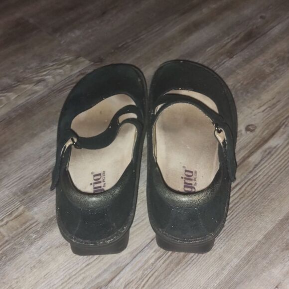 Alegria Day 553 black glitter Mary Jane shoes Sz 37 - Picture 4 of 6